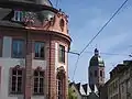 The Osteiner Hof with a view of the St. Stephan's Church