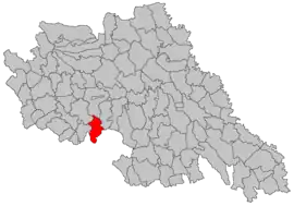 Location in Iași County