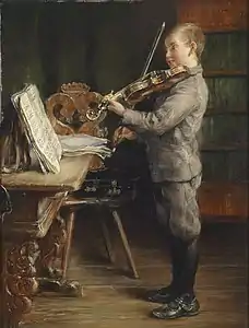 Boy Playing the Violin