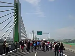 opening of the D1 motorway viaduct in Považská Bystrica