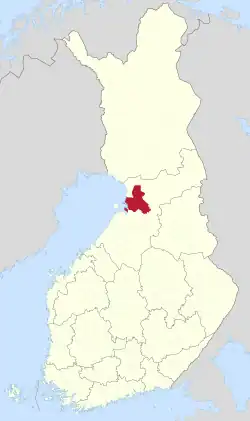 Location of Oulu in Finland