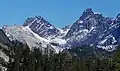 Overcoat Peak (left) and Chimney Rock