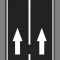 Overtaking and changing lanes not encouraged lane divider.