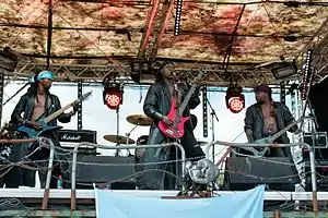 Overthrust performing at Wacken Open Air in Germany, 2016.