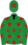 Gree, red stars, star on cap