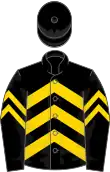 Black, gold chevrons