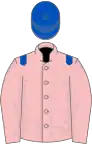 Pink, royal blue epaulets and cap