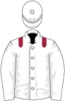 White, maroon epaulets