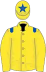 Yellow, blue epaulets, star on cap