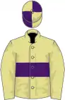 Primrose, purple hoop, quartered cap