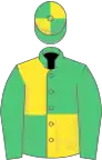 Emerald green and yellow (quartered), emerald green sleeves