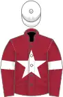 Maroon, white star and armlets, white cap