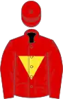 Red, yellow inverted triangle