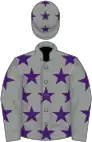 Grey, purple stars