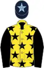 Yellow, black stars and sleeves, dark blue cap, light blue star