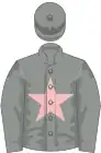 Grey, pink star