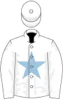 White, light blue star