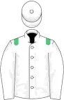 White, emerald green epaulets