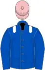 Royal Blue, White epaulettes, pink cap