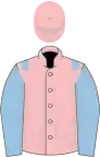 Pink, light blue epaulets and sleeves