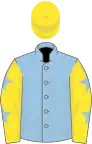 Light Blue, Yellow sleeves, Light Blue stars, Yellow cap