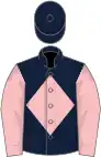 Dark blue, pink diamond and sleeves