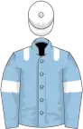 Light blue, white epaulets, armlets and cap