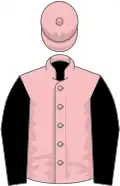 Pink, black sleeves