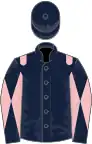 Dark blue, pink epaulets, diabolo on sleeves