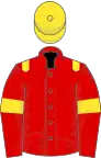 Red, yellow epaulets, armlets and cap