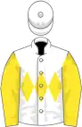 White, yellow triple diamond and sleeves