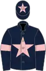 Dark blue, pink star, armlets and star on cap