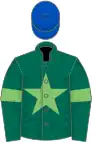 Dark green, light green star and armlets, royal blue cap