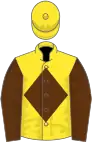 Yellow, brown diamond and sleeves