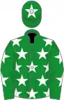 Green, white stars, striped sleevs, star on cap