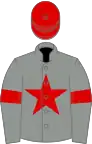 Grey, red star, armlets and cap