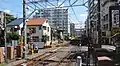 The view looking from the Ikebukuro end of platform 1 in September 2015