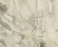 The map of Pázmánd from the First Military Mapping Survey of Austria Empire.