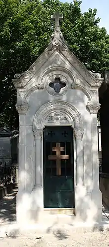 Tomb of fighter pilot René Mouchotte at Père Lachaise Cemetery