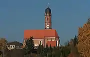 Gothic and Baroque brick church in the joined village of Pürkwang