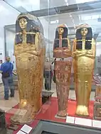 Room 63 - Gilded outer coffins from the tomb of Henutmehyt, Thebes, Egypt, 19th Dynasty, 1250 BC