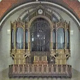 The grand organ in the tribune