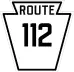 Pennsylvania Route 112 marker