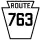 Pennsylvania Route 763 marker