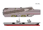 Orthographic view of the ship