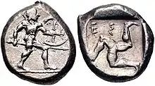 Coin of Aspendos, Pamphylia, circa 465-430 BCE.