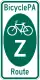 BicyclePA Route Z marker