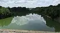 Body of water in front of dam