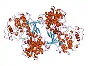 1jst: PHOSPHORYLATED CYCLIN-DEPENDENT KINASE-2 BOUND TO CYCLIN A