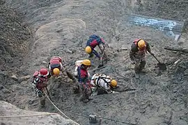 Rescue operation at the Tunnel 2 of Tapovan Vishnugad Hydropower Plant, Date: 8 February 2021